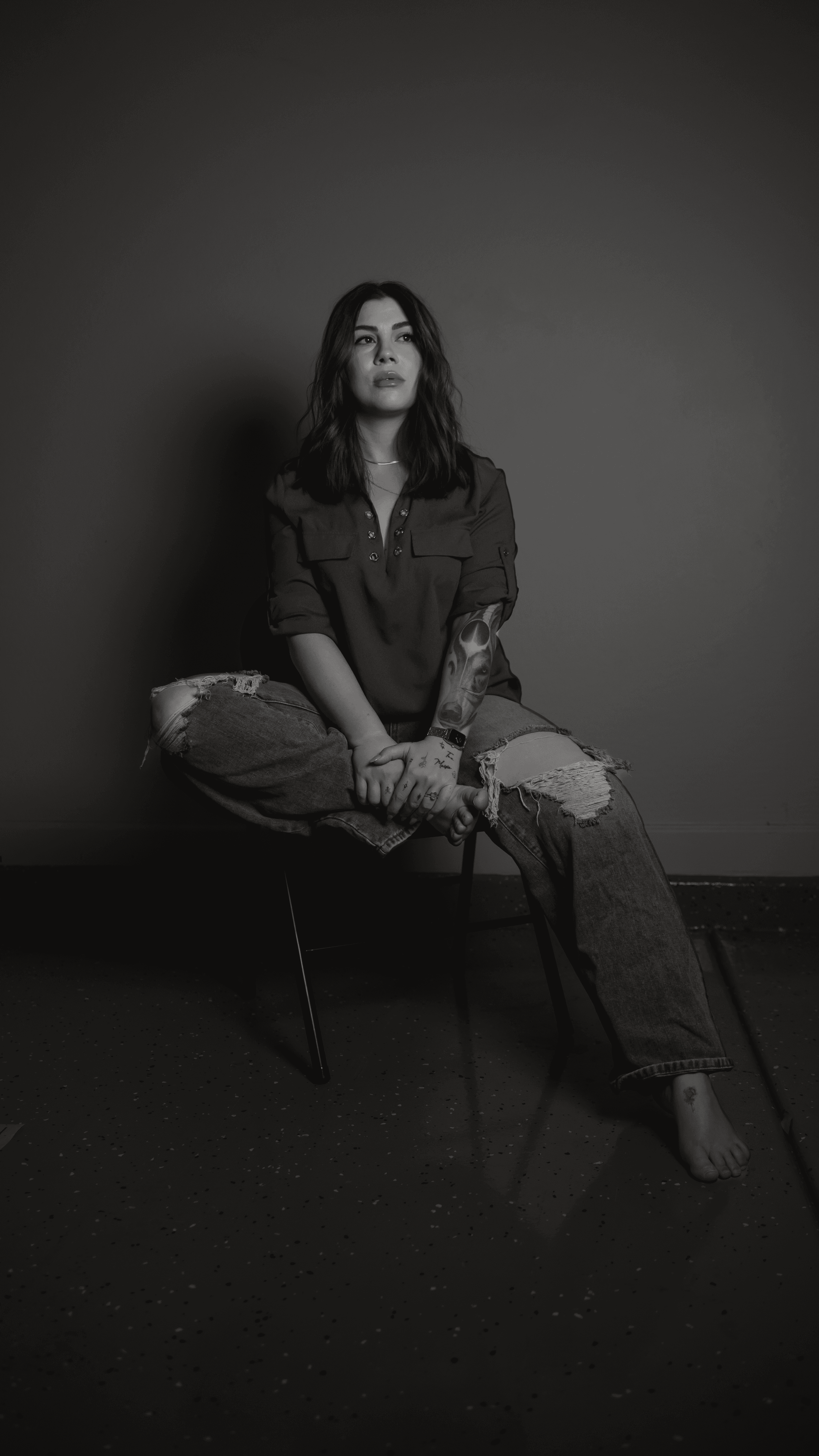 Jordan in the studio